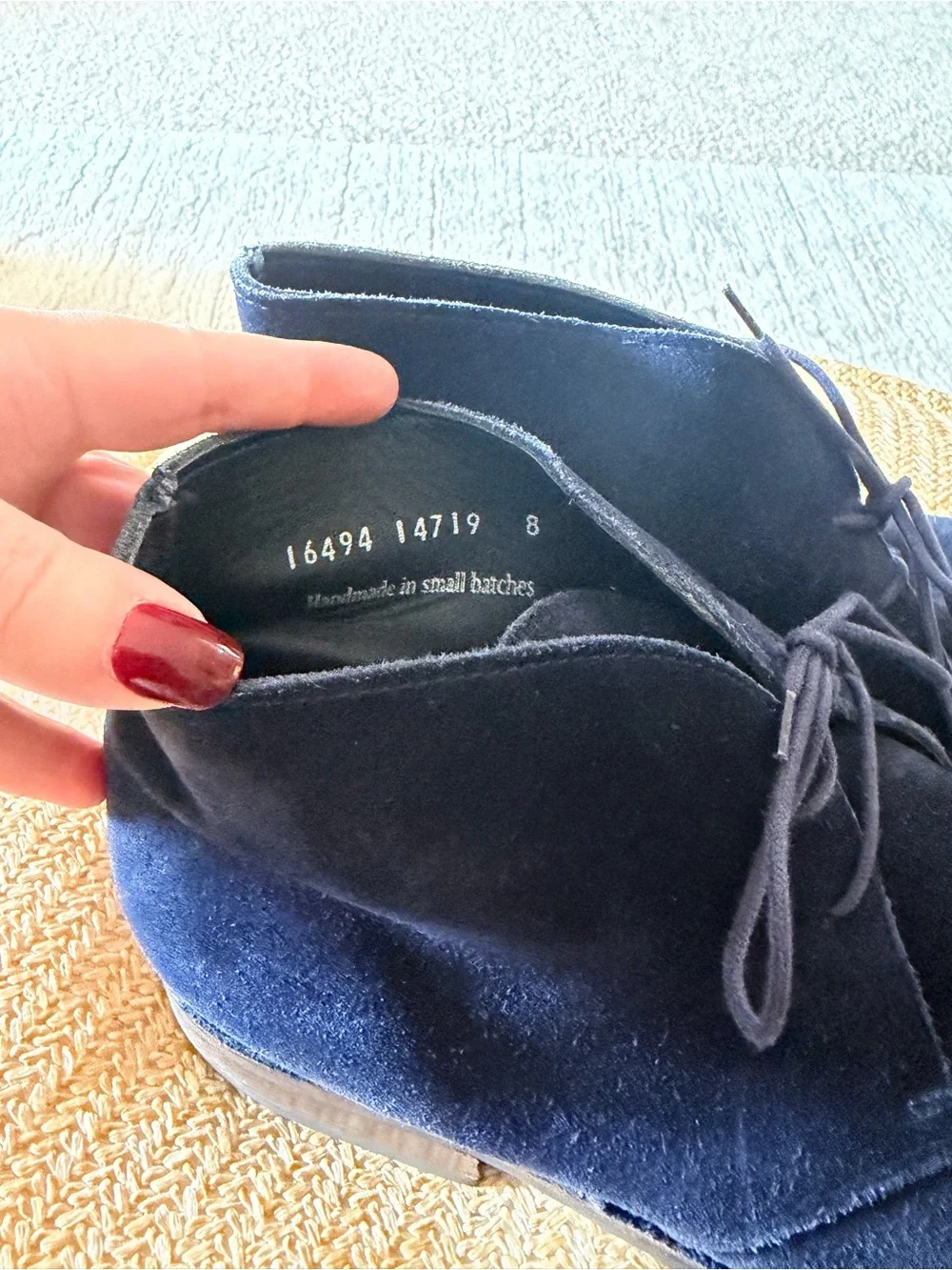 Mens Thursday Boot company blue suede boots shoes 11
